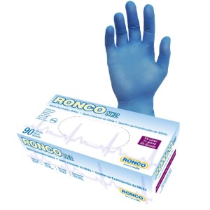 Ronco NE2 Nitrile Blue Examination Glove Powder Free XX-Large 90x10